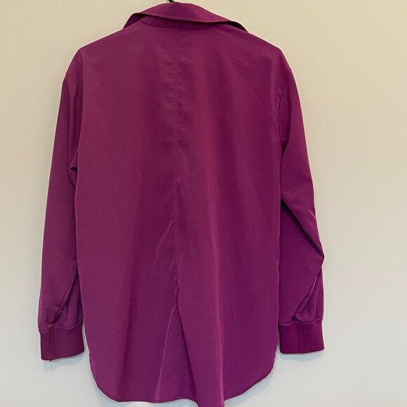 Lightweight Long Tunic Blouse V-Neck Long Sleeve Purple Joe Fresh Medium - Picture 4 of 7